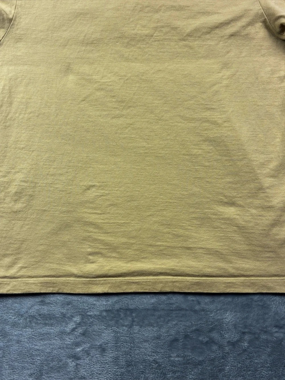 North Face Never Stop Exploring T-Shirt Size Large Tan Double Sided 100% Cotton